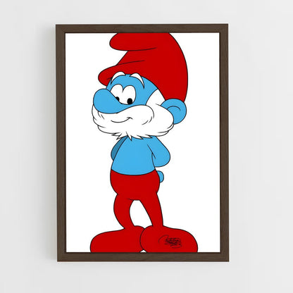 ap-papa smurf-3 cadre Bois foncé