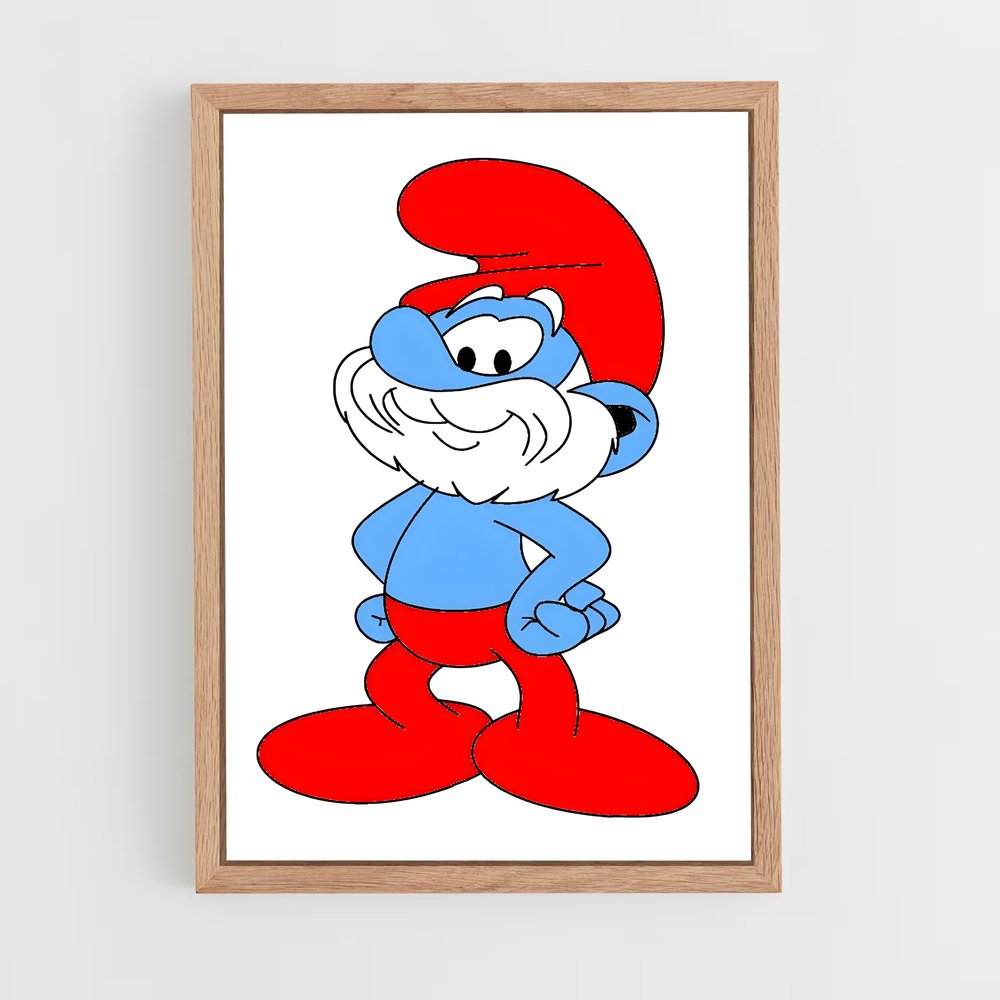 ap-papa smurf-4 cadre Bois clair
