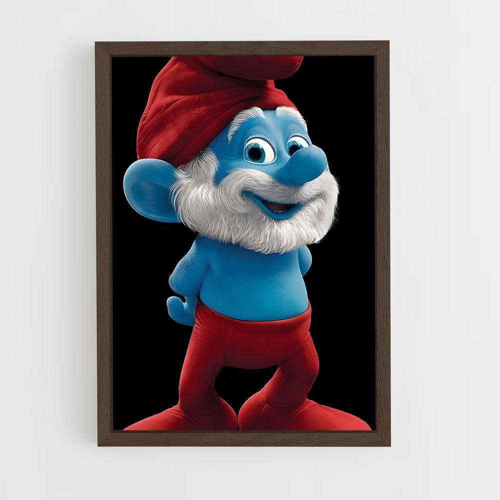ap-papa smurf-6 cadre Bois foncé