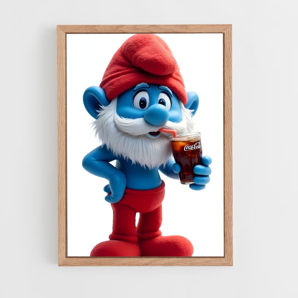 ap-papa smurf-7 cadre Bois clair
