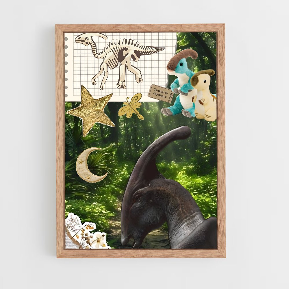 ap-parasaurolophus-6 cadre Bois clair
