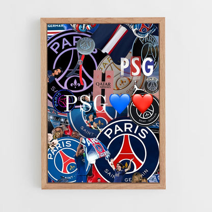 ap-paris saint-germain fc-4 cadre Bois clair