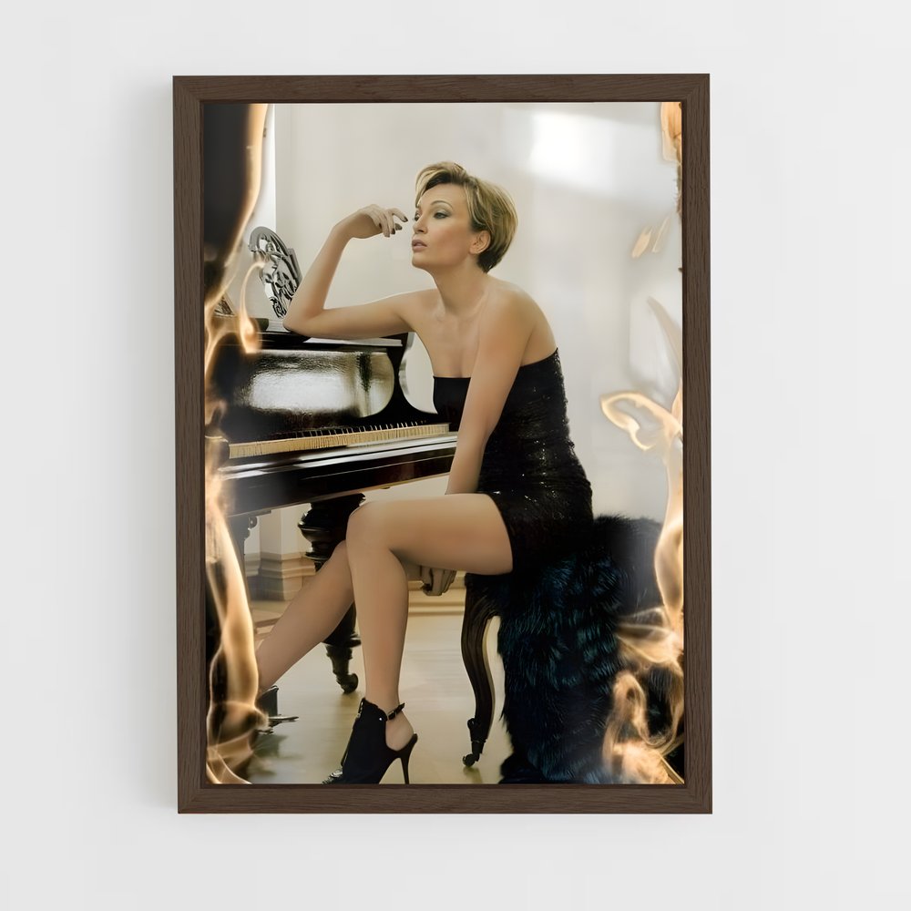 ap-patricia kaas-8 cadre Bois foncé