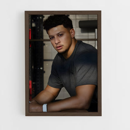 ap-patrick mahomes-1 cadre Bois foncé
