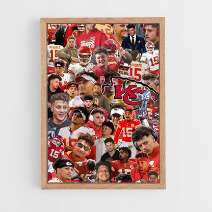 ap-patrick mahomes-2 cadre Bois clair