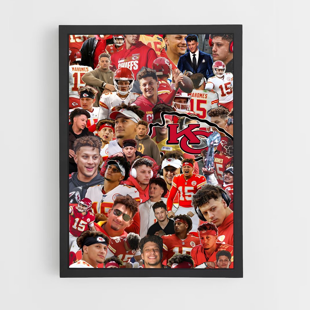 ap-patrick mahomes-2 cadre Noir