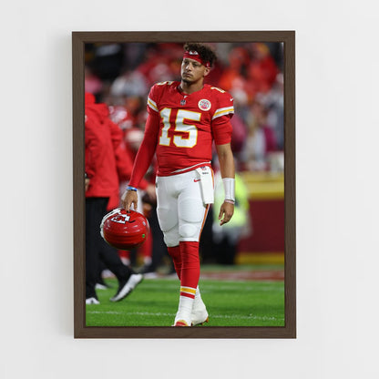 ap-patrick mahomes-3 cadre Bois foncé