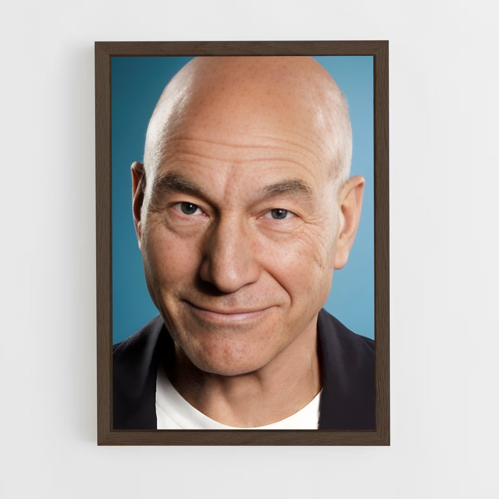 ap-patrick stewart-1 cadre Bois foncé