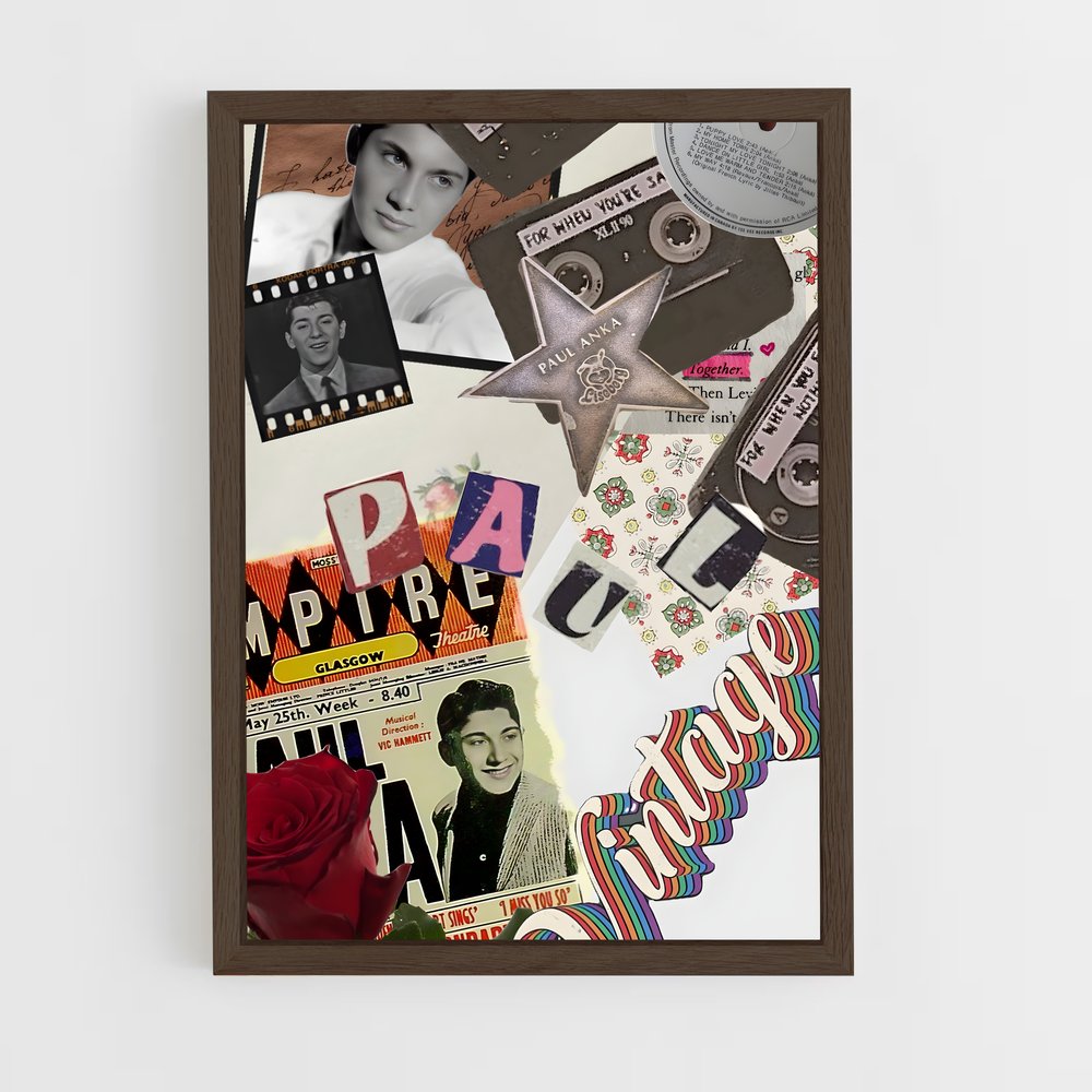 ap-paul anka-4 cadre Bois foncé