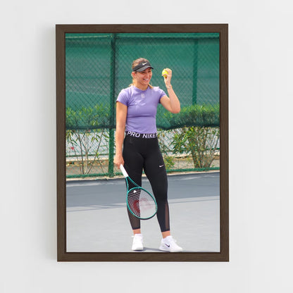 ap-paula badosa-4 cadre Bois foncé