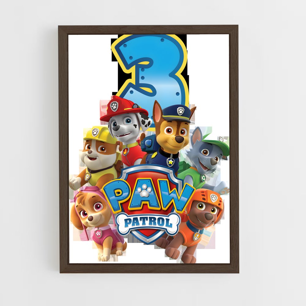 ap-paw patrol-2 cadre Bois foncé