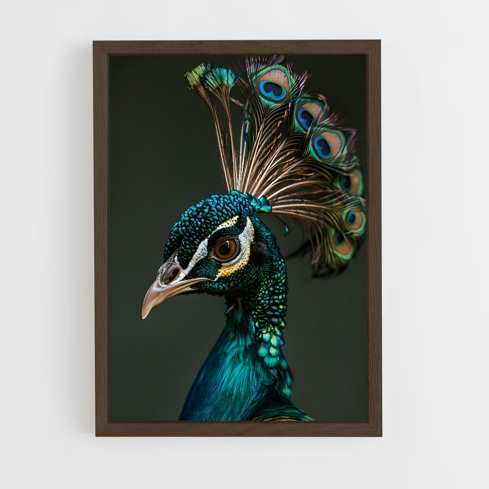 ap-peacock-4 cadre Bois foncé