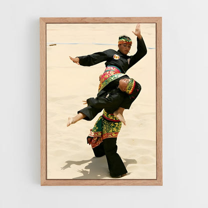 ap-pencak silat-2 cadre Bois clair