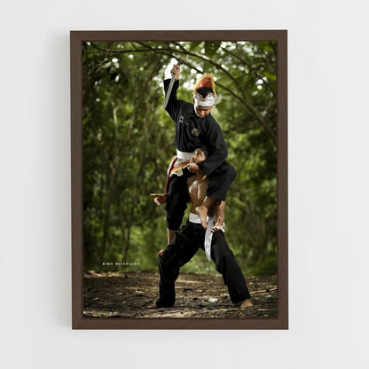 ap-pencak silat-3 cadre Bois foncé