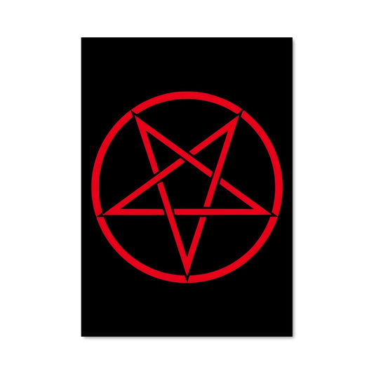 Poster Pentagramme Rouge