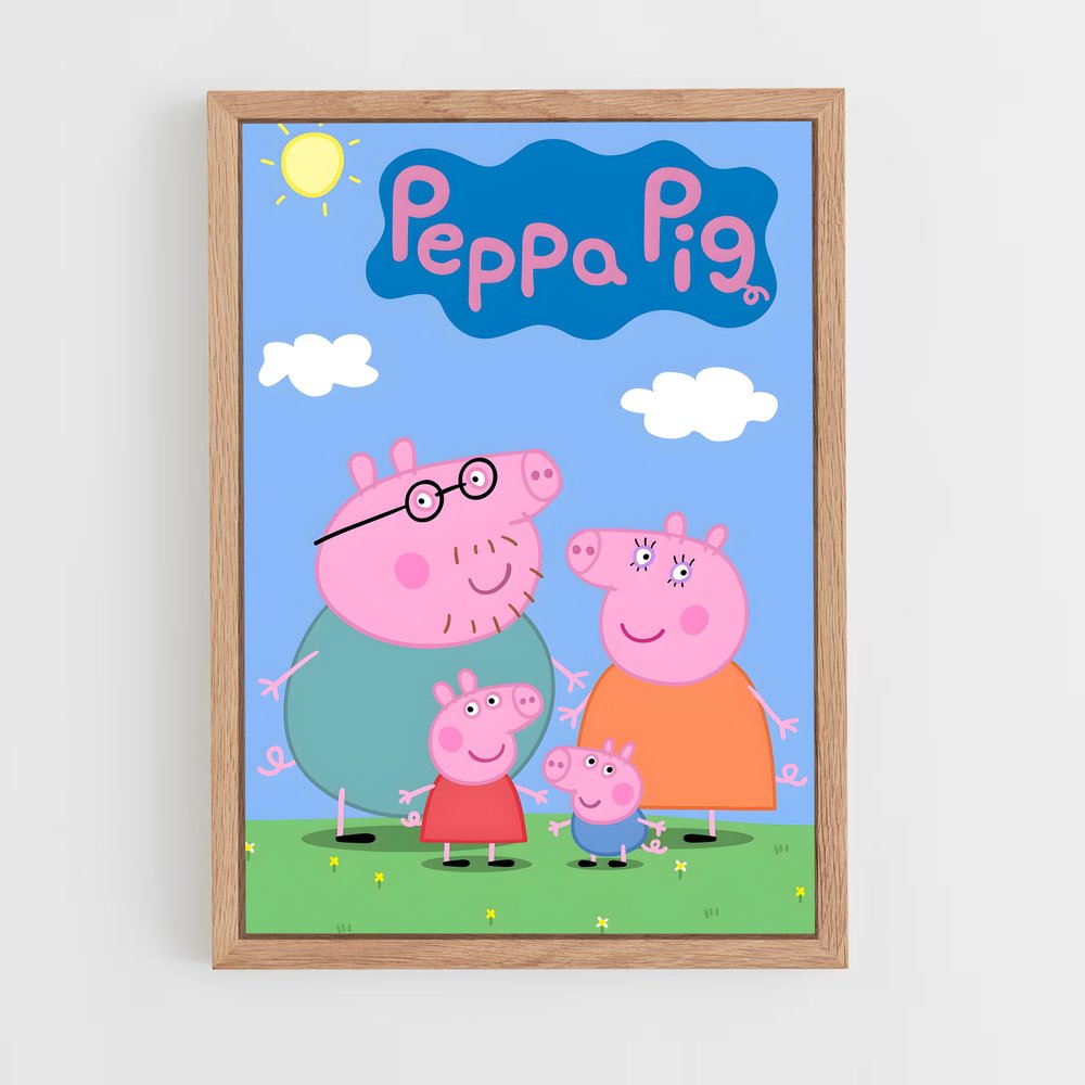ap-peppa pig-2 cadre Bois clair