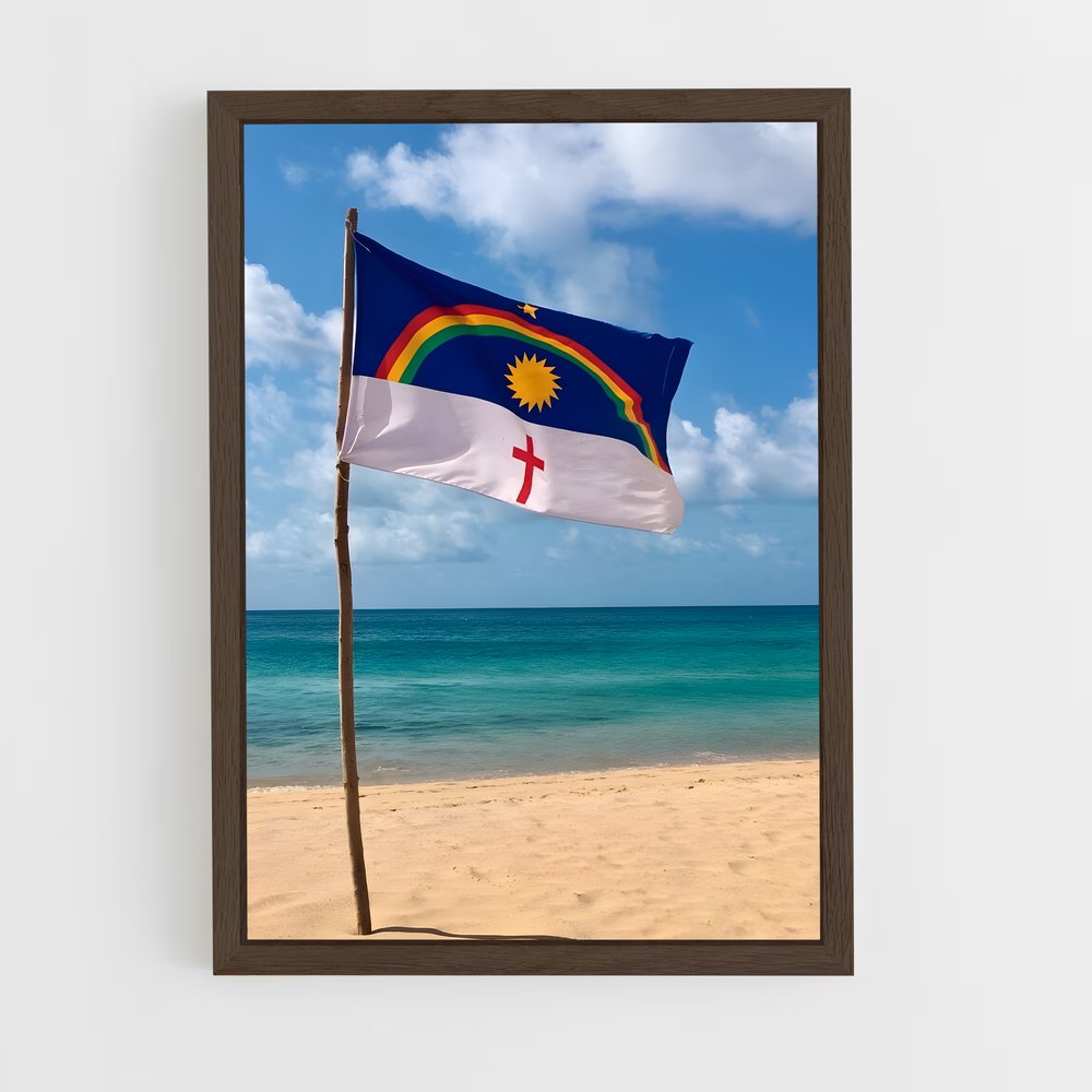 ap-pernambuco flag-1 cadre Bois foncé