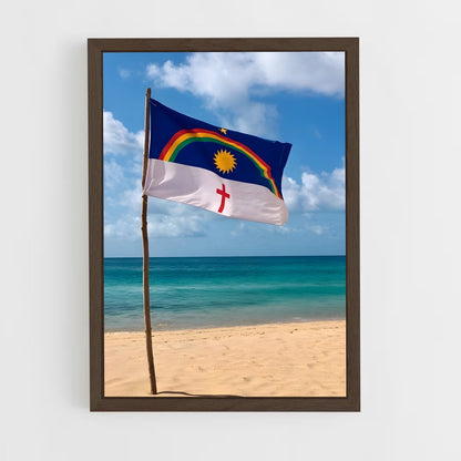 ap-pernambuco flag-1 cadre Bois foncé