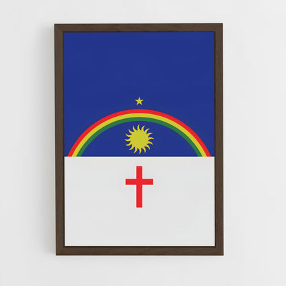 ap-pernambuco flag-2 cadre Bois foncé