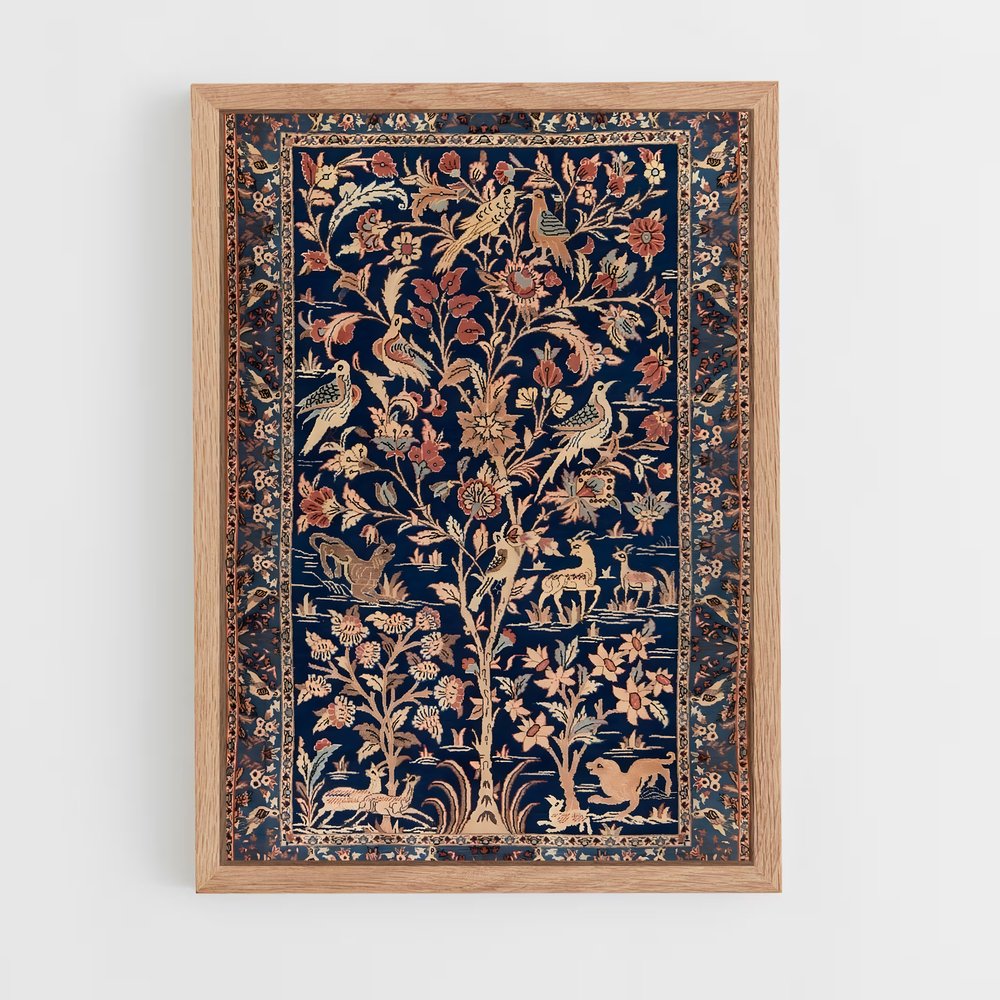 ap-persian patterns-10 cadre Bois clair