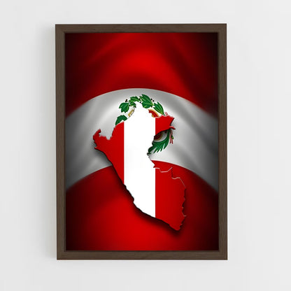 ap-peru flag-1 cadre Bois foncé