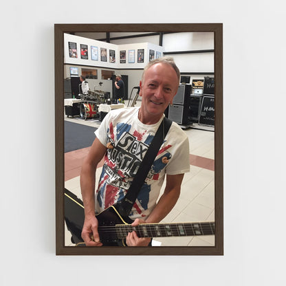 ap-phil collen-4 cadre Bois foncé