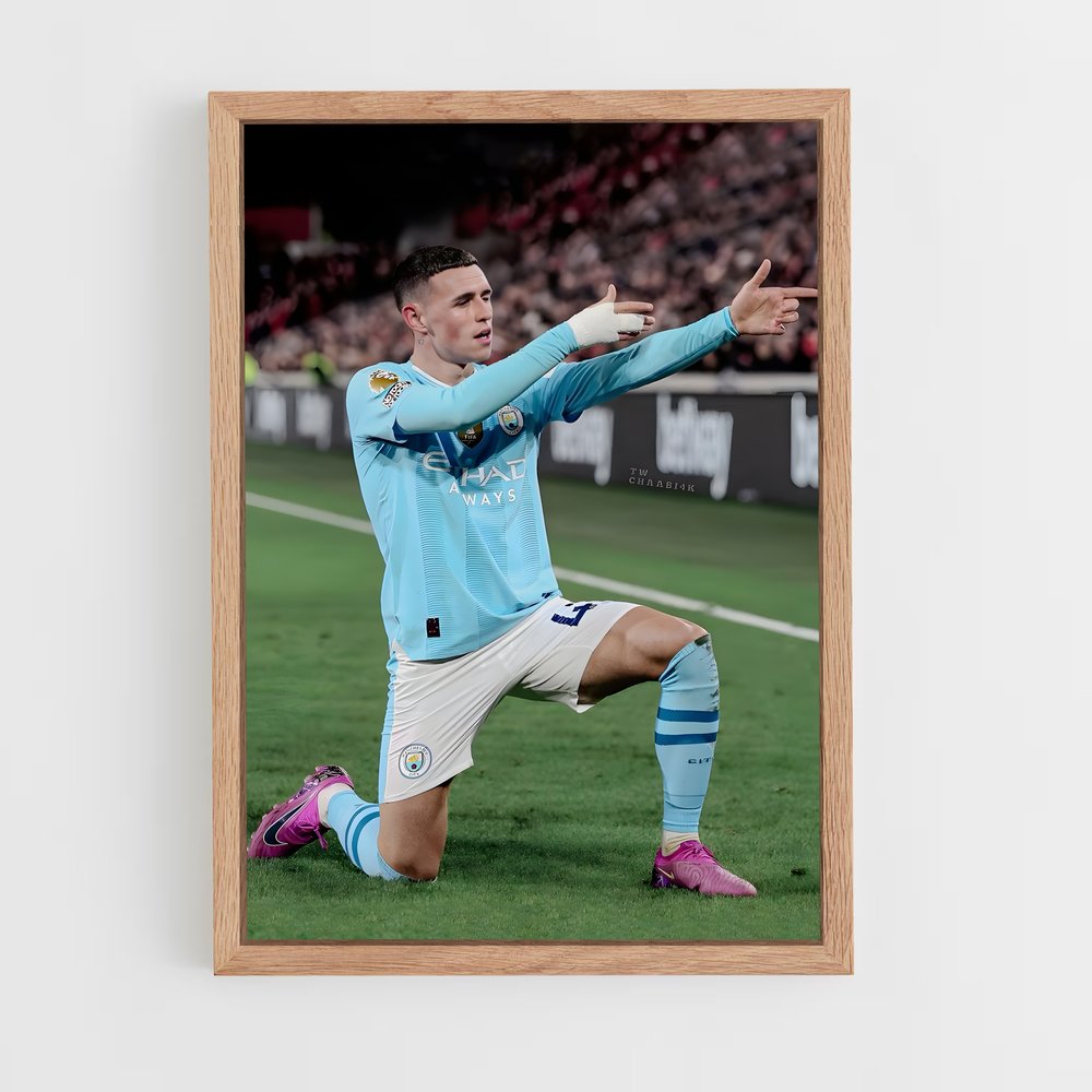 ap-phil foden-11 cadre Bois clair