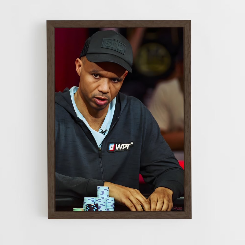 ap-phil ivey-3 cadre Bois foncé
