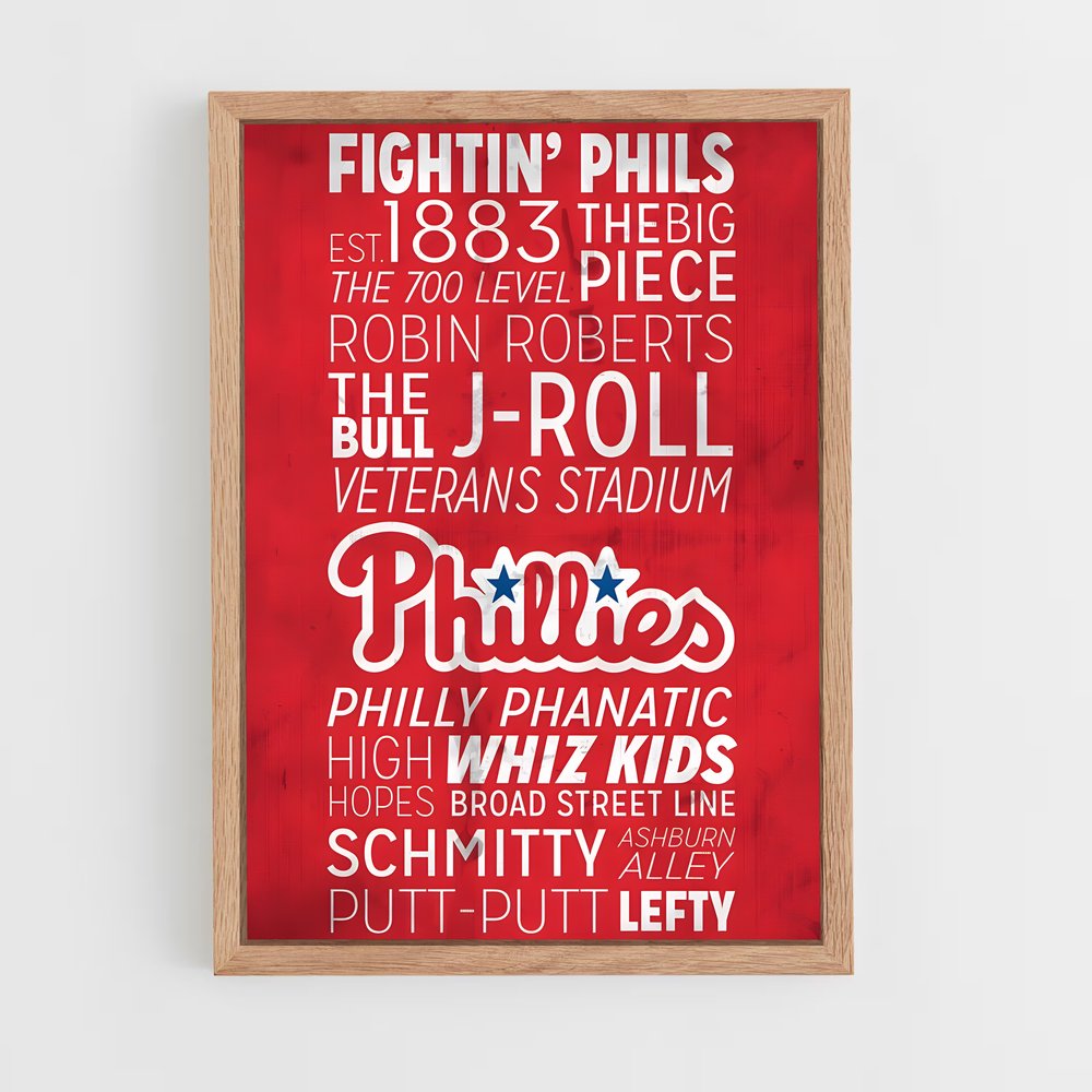 ap-philadelphia phillies-8 cadre Bois clair