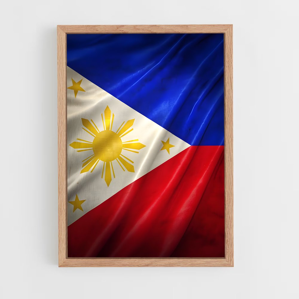 ap-philippines flag-5 cadre Bois clair