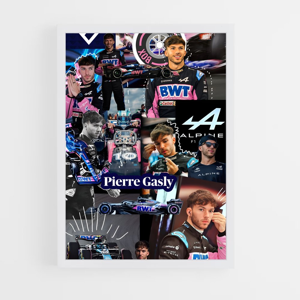 ap-pierre gasly-8 cadre Blanc