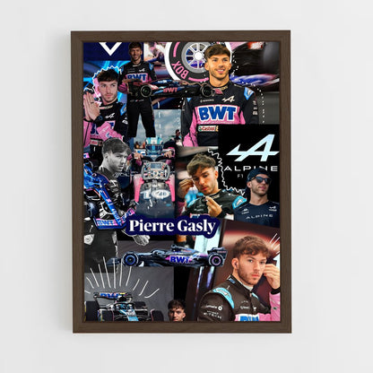 ap-pierre gasly-8 cadre Bois foncé
