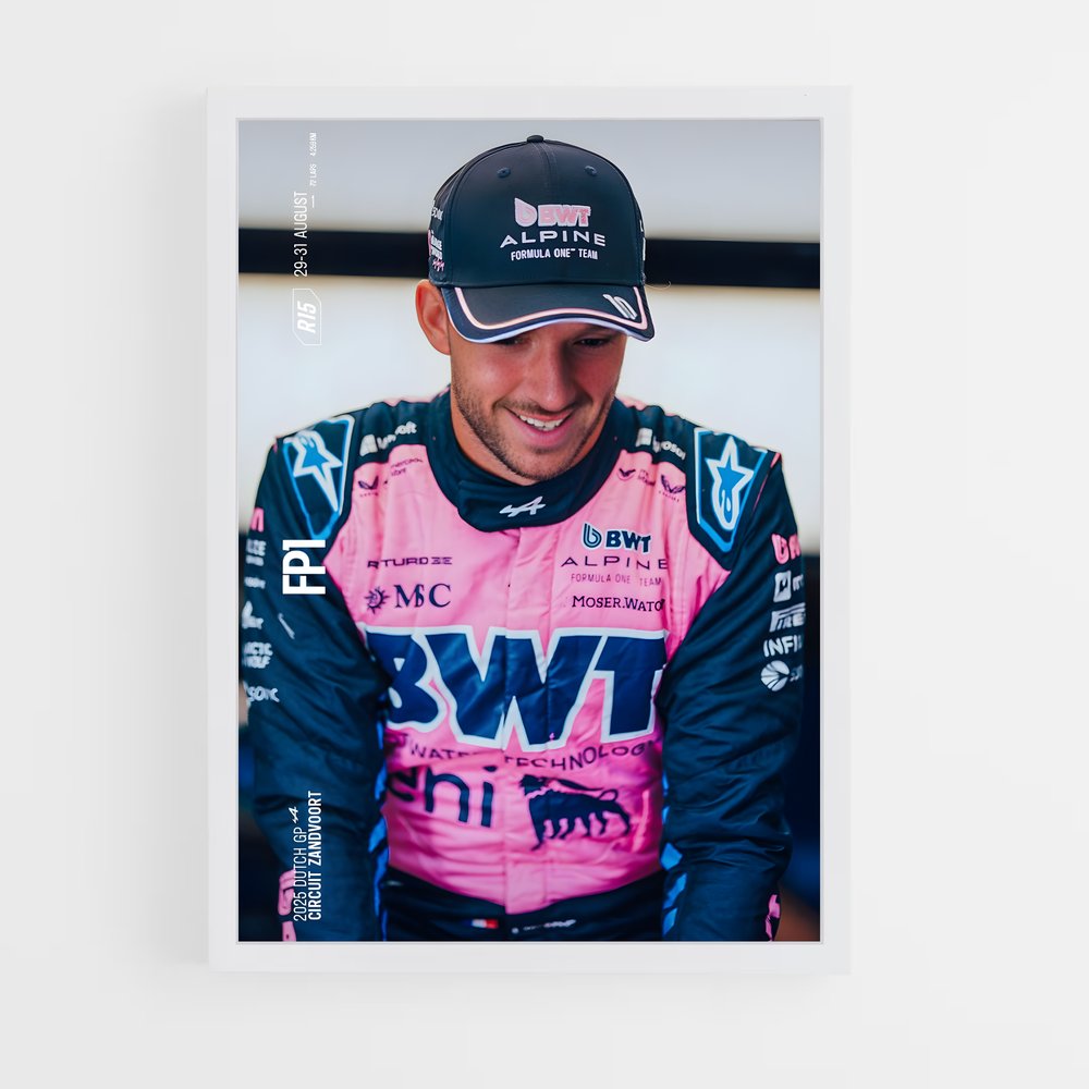 ap-pierre gasly-9 cadre Blanc