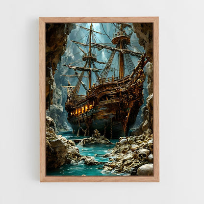 ap-pirate ships-3 cadre Bois clair