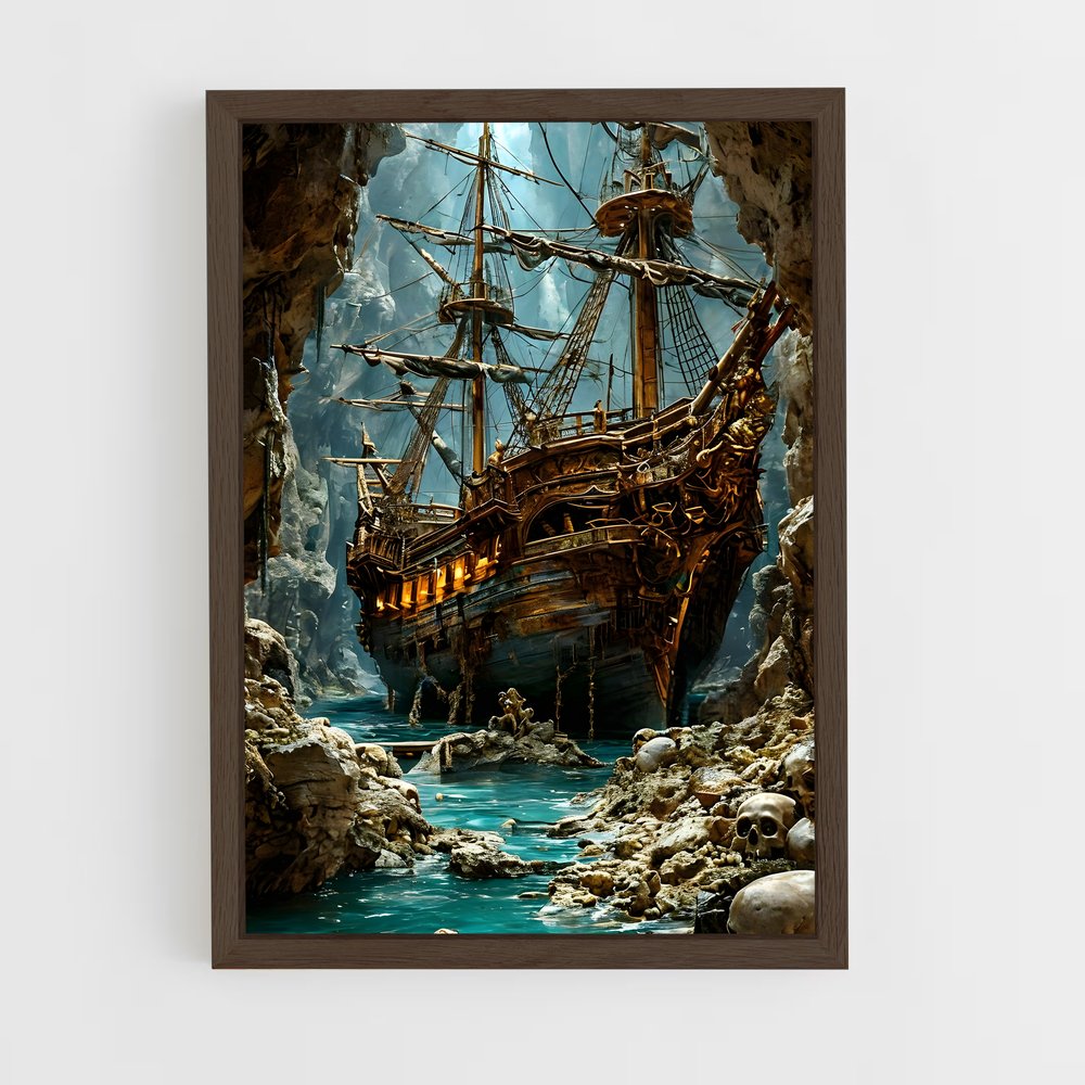 ap-pirate ships-3 cadre Bois foncé