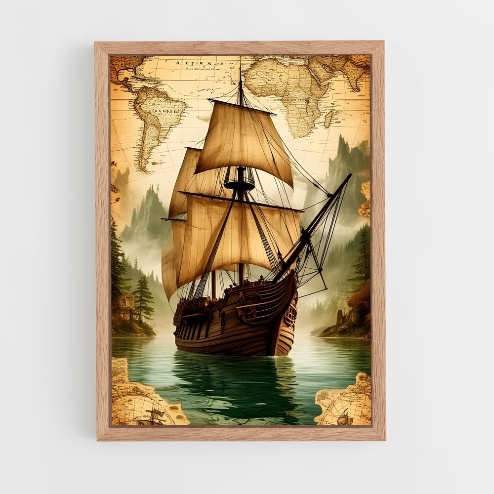 ap-pirate ships-5 cadre Bois clair