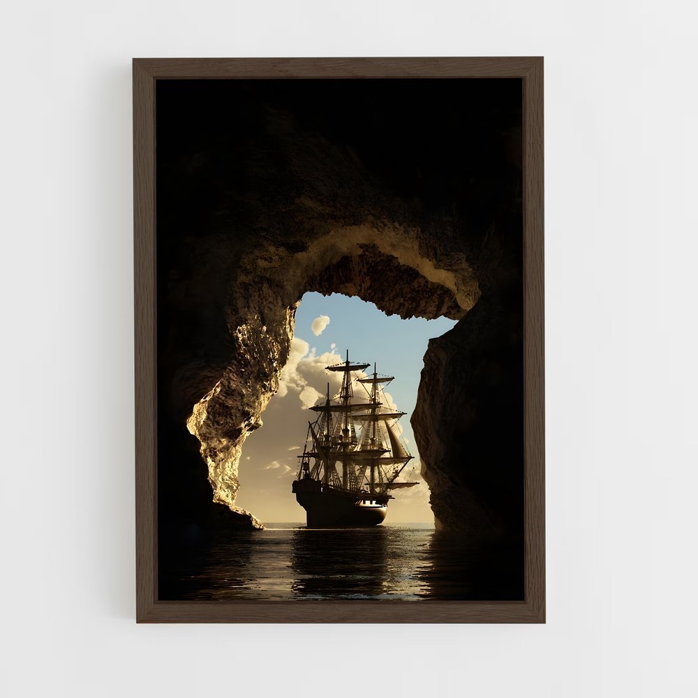 ap-pirates of the caribbean-1 cadre Bois foncé