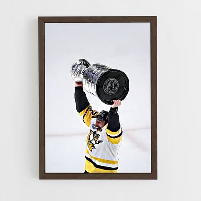 ap-pittsburgh penguins-3 cadre Bois foncé