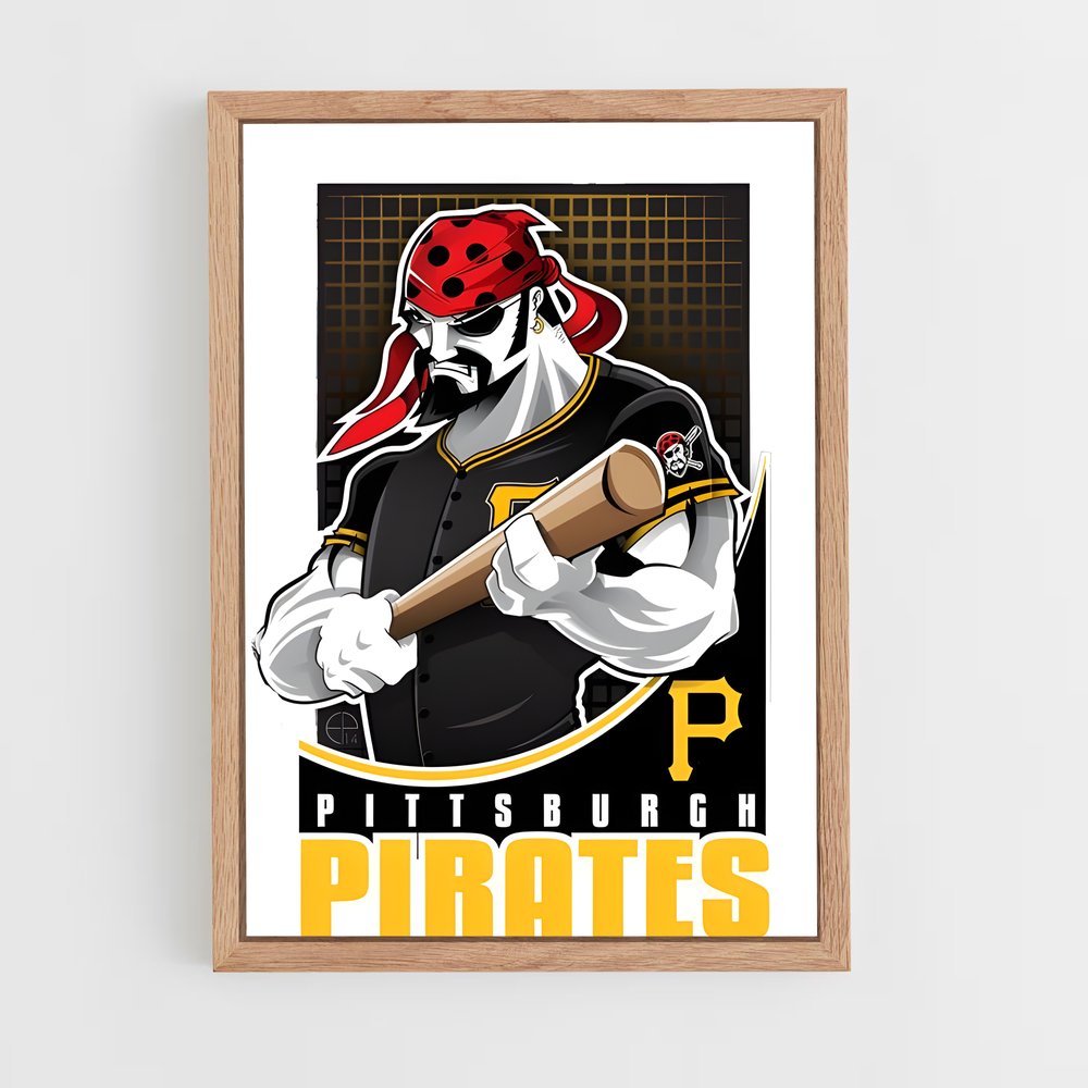 ap-pittsburgh pirates-7 cadre Bois clair