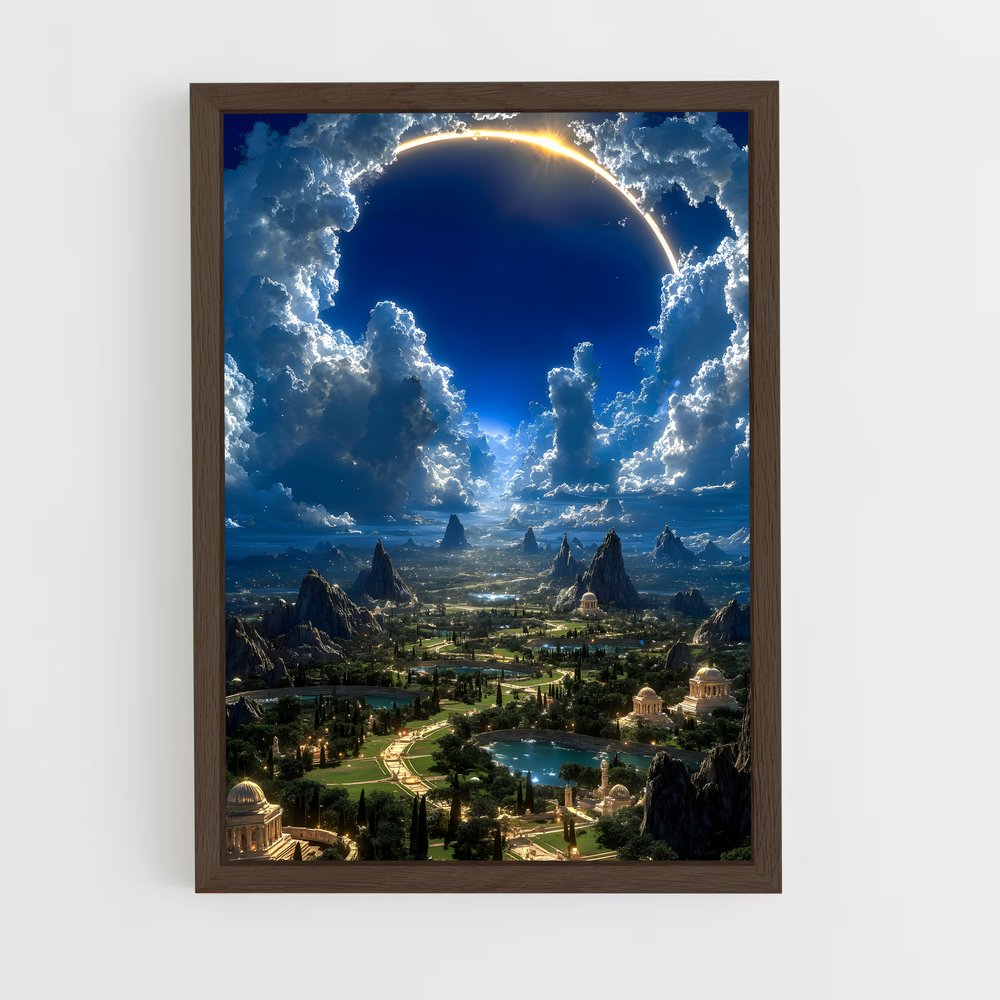 ap-planet landscapes-2 cadre Bois foncé