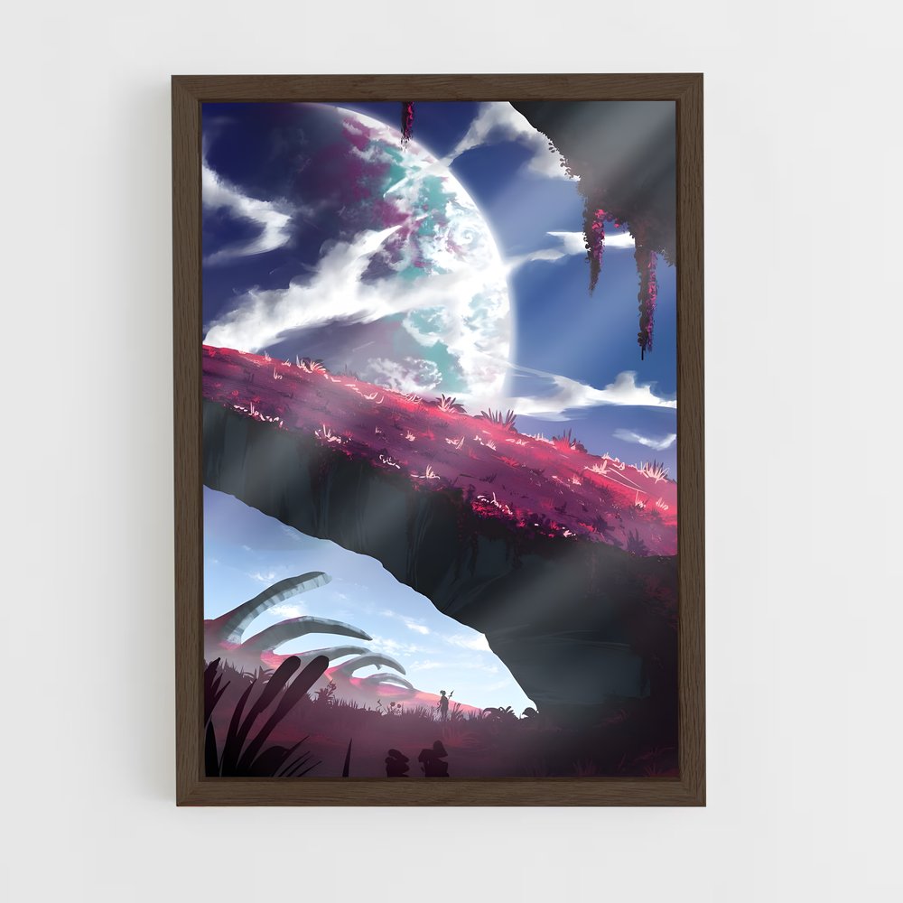 ap-planet landscapes-7 cadre Bois foncé