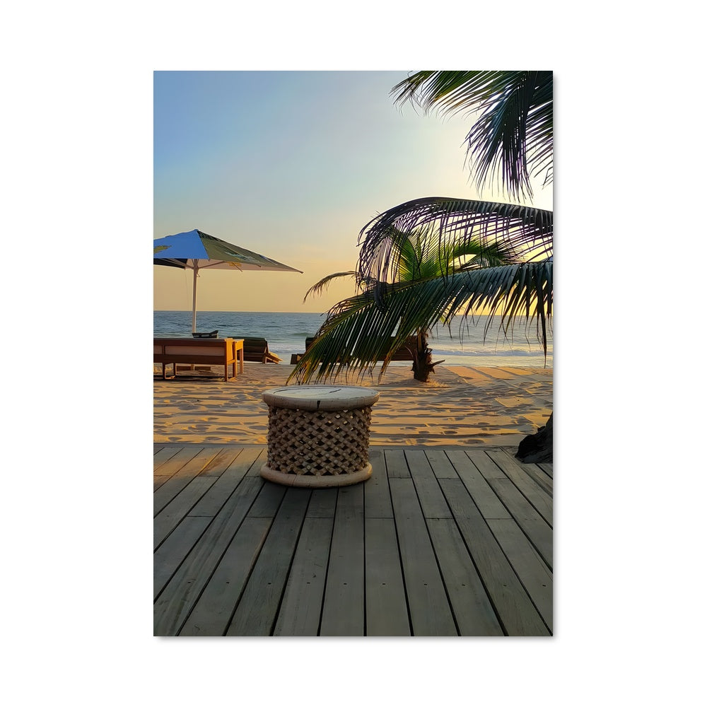 Poster Terrasse Ensoleillée