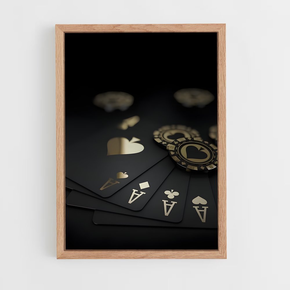 ap-poker-9 cadre Bois clair