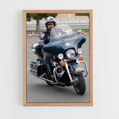 ap-police motorcycle-4 cadre Bois clair