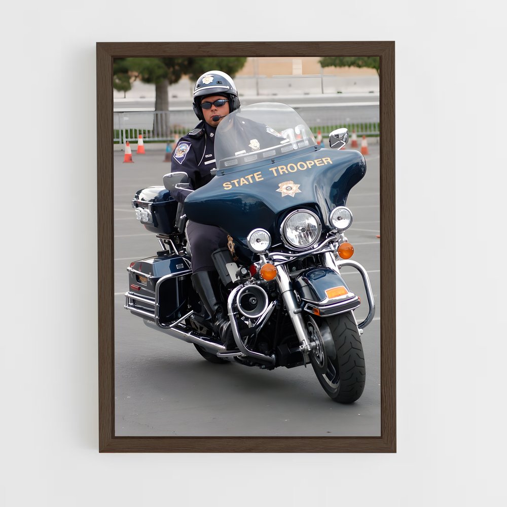 ap-police motorcycle-4 cadre Bois foncé
