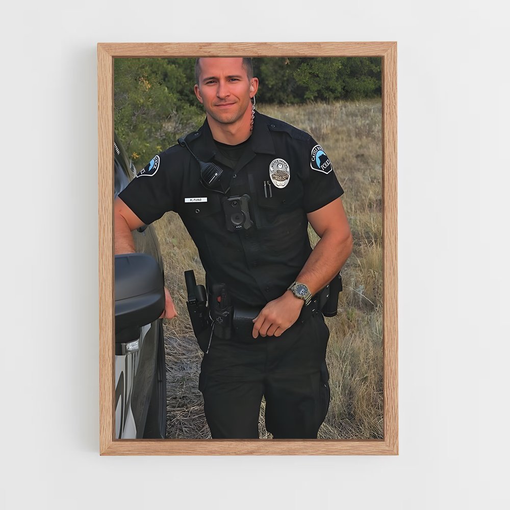 ap-police officer-7 cadre Bois clair