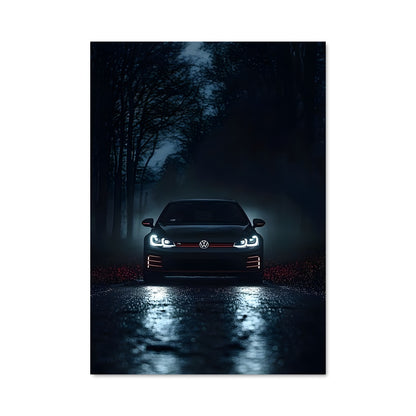 Poster Nuit Noire sur Route