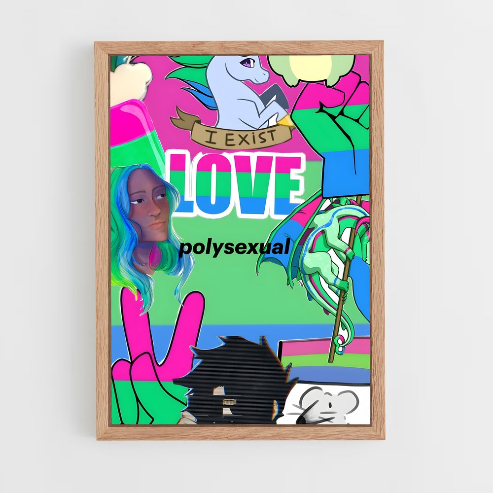 ap-polysexual flag-1 cadre Bois clair
