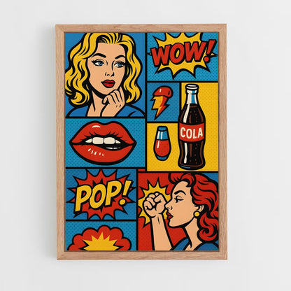 ap-pop art-9 cadre Bois clair