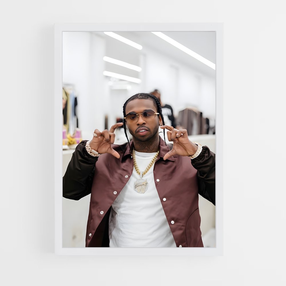 ap-pop smoke-6 cadre Blanc